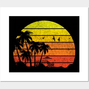 Palm Tree Tropical Beach Posters and Art